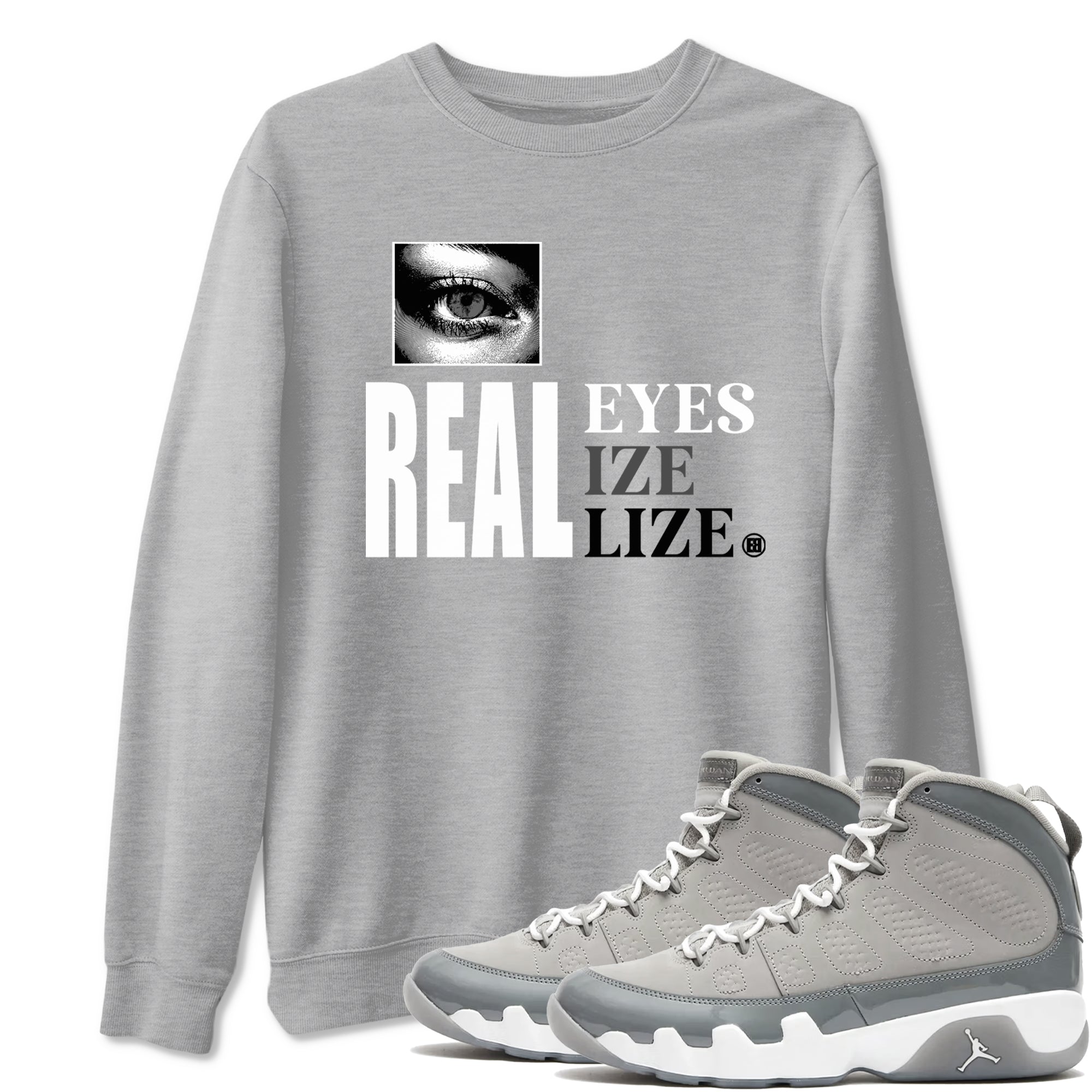 Real Eyes Sneaker Tees - Air Jordan 9 Cool Grey