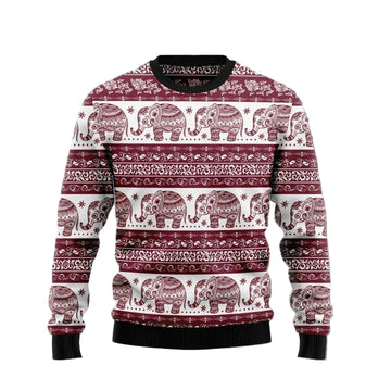 Red Elephant Mandala Ugly Christmas Sweater 2022 ? Usalast
