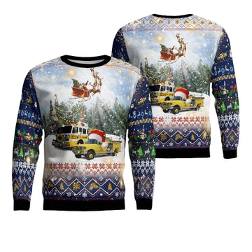Reedsville Fire Department Reedsville Wisconsin AOP Christmas Sweater ? Usalast