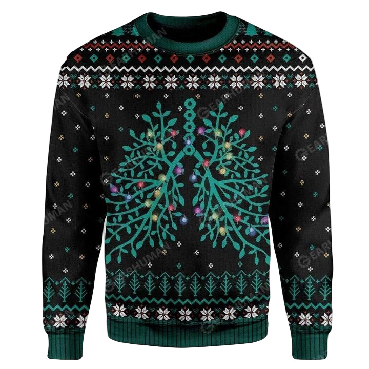 Respiratory Christmas Lights Custom Apparel Unisex 3D Sweater ? Usalast