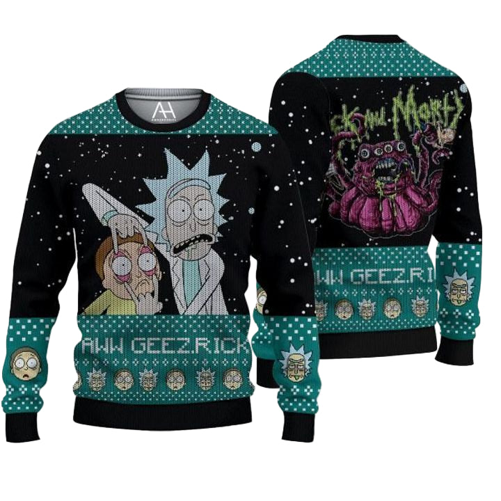 Rick And Morty Aww Geez Rick Ugly Sweater ? Usalast