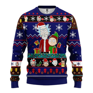 Rick And Morty Noel Ugly Christmas Sweater Blue 1 Amazing Gift Idea Thanksgiving Gift ? Usalast