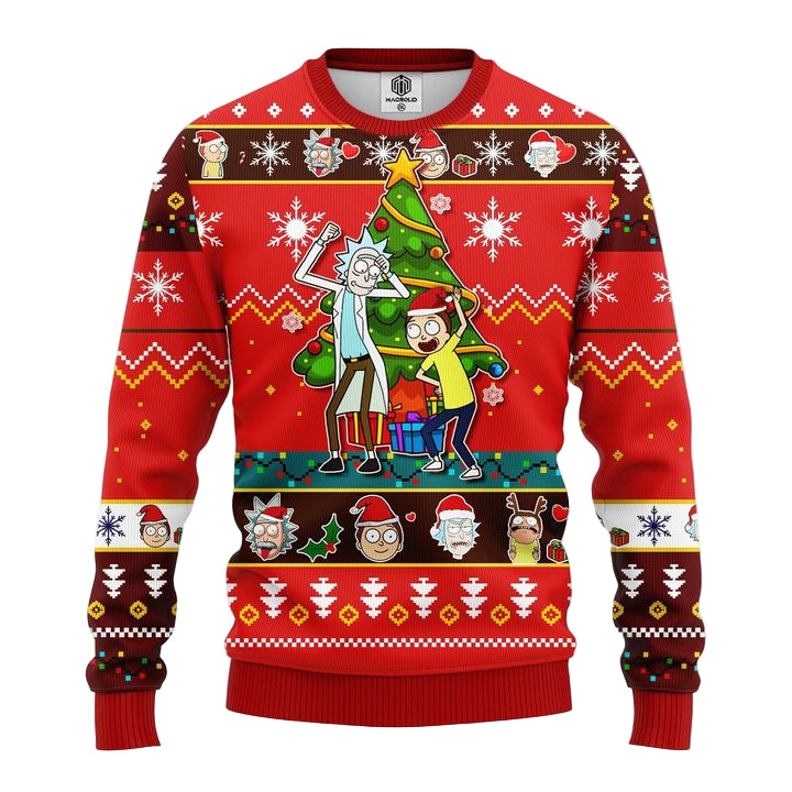 Rick And Morty Noel Ugly Christmas Sweater Red 1 Amazing Gift Idea Thanksgiving Gift ? Usalast