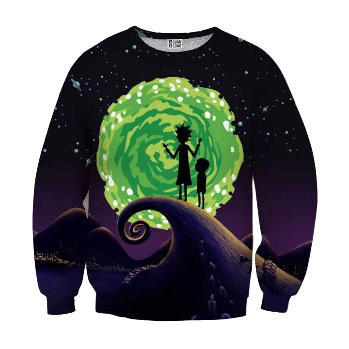 Rick And Morty The Nightmare Before Christmas 3D All Over Printed Shirt Sweater Hoodie Bomber Jacket The Nightmare Before Christmas ? Usalast