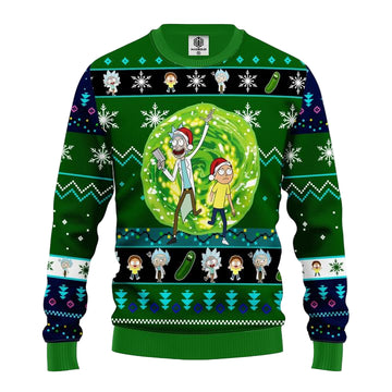 Rick And Morty Ugly Christmas Sweater Green 1 Amazing Gift Idea Thanksgiving Gift ? Usalast