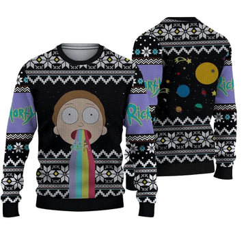 Rick And Morty Vomit Sky Ugly Sweater ? Usalast