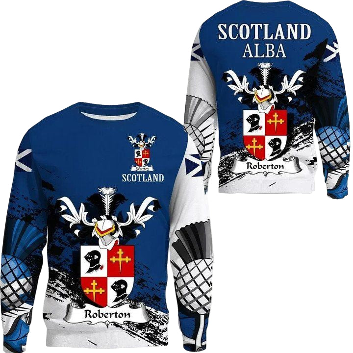 Roberton Scottish Family Crest Scotland Special Sweater A7 ? Usalast
