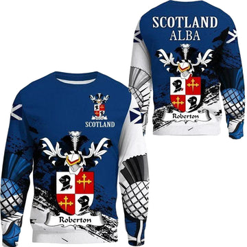 Roberton Scottish Family Crest Scotland Special Sweater A7 ? Usalast
