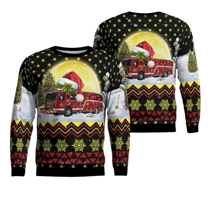 Robertson Fire Protection District Christmas AOP Sweater ? Usalast