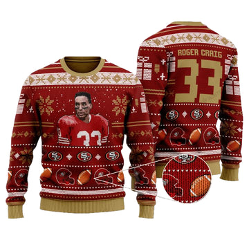Roger Craig 33 San Francisco 49Ers Nfl Christmas Sweater ? Usalast