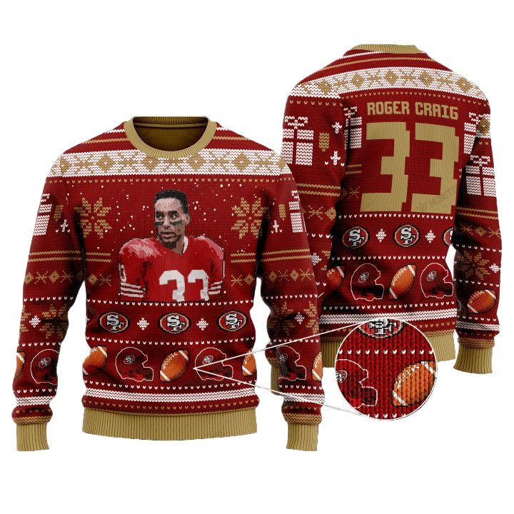 Roger Craig 33 San Francisco 49Ers Nfl Christmas Sweater ? Usalast