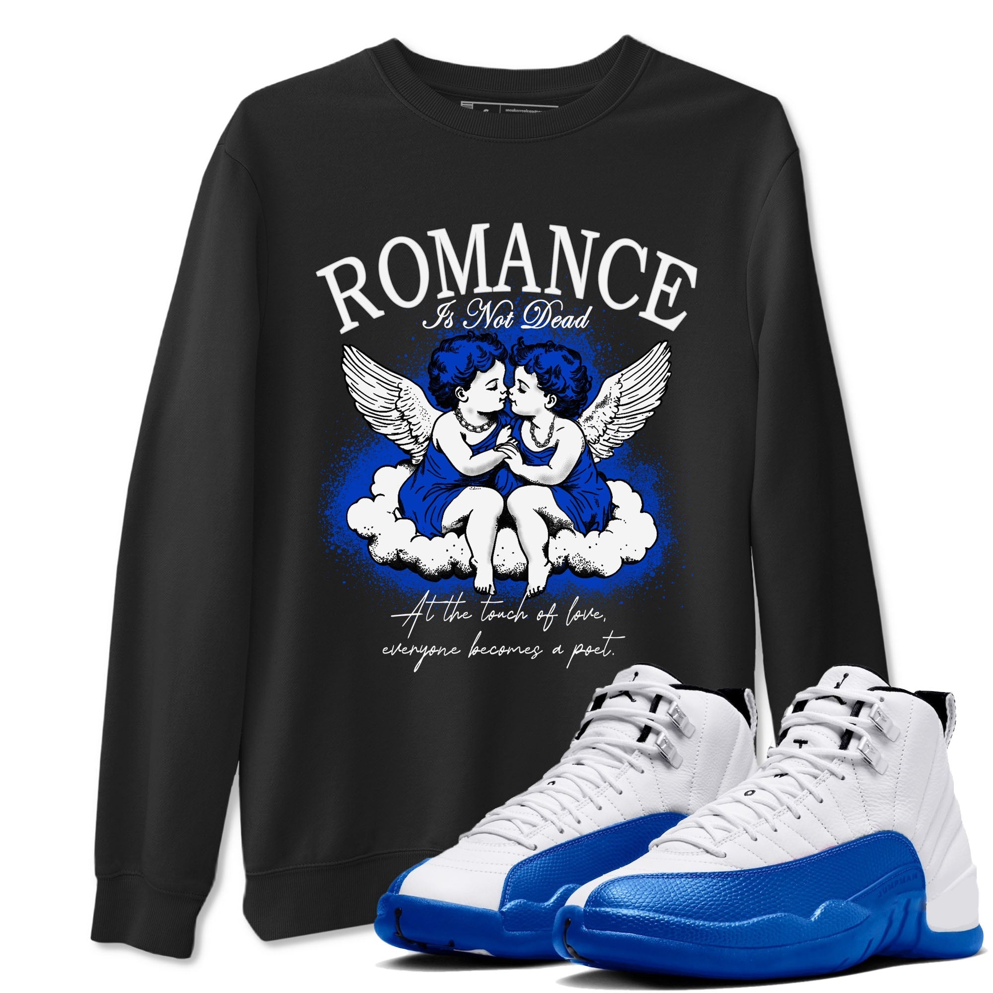 Romance Is Not Dead Sneaker Tees - Air Jordan 12 Blueberry