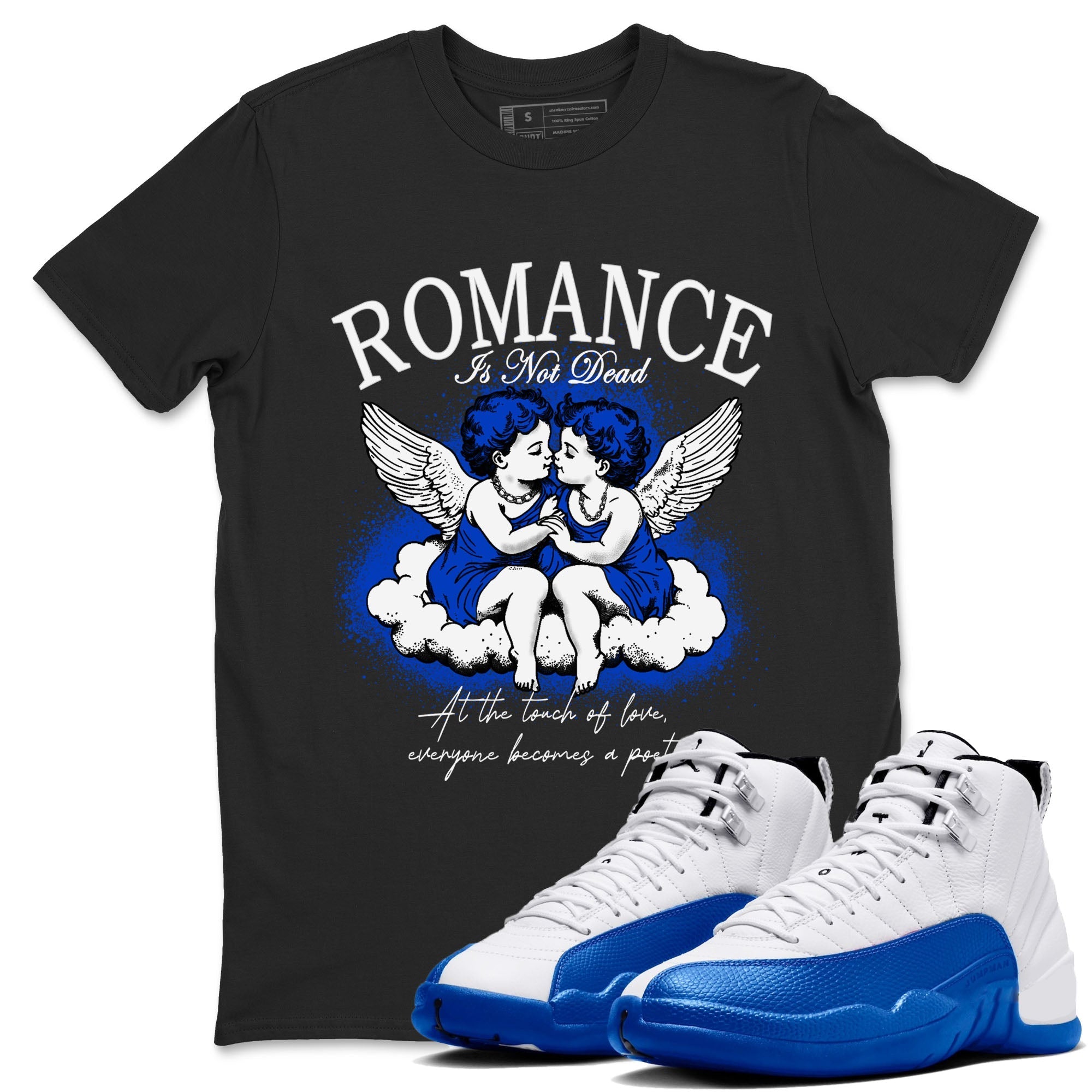 Romance Is Not Dead Sneaker Tees - Air Jordan 12 Blueberry