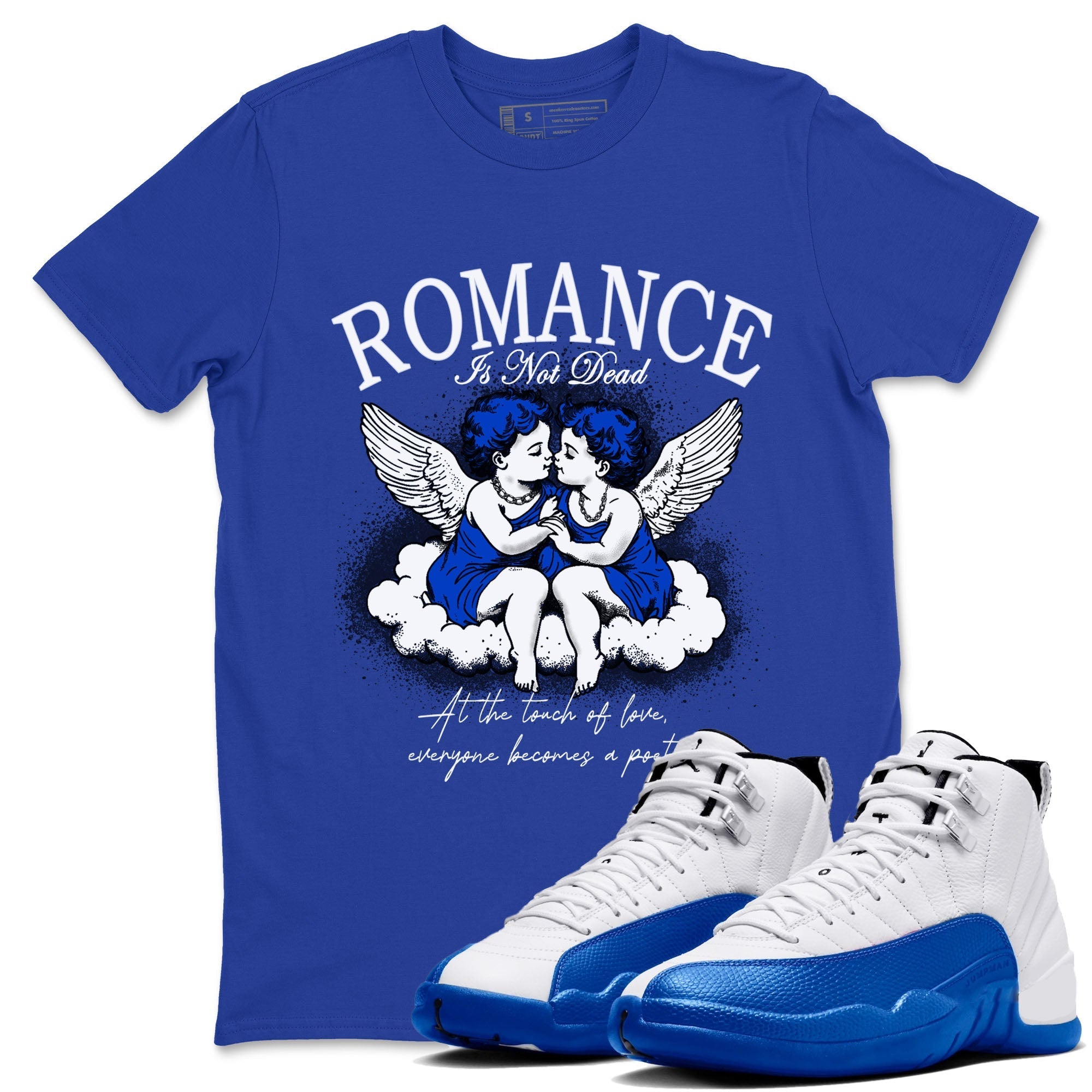 Romance Is Not Dead Sneaker Tees - Air Jordan 12 Blueberry