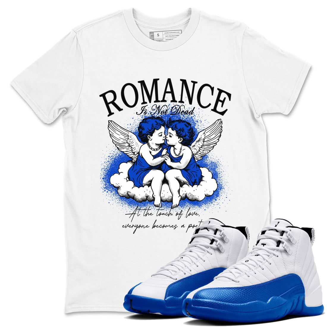 Romance Is Not Dead Sneaker Tees - Air Jordan 12 Blueberry