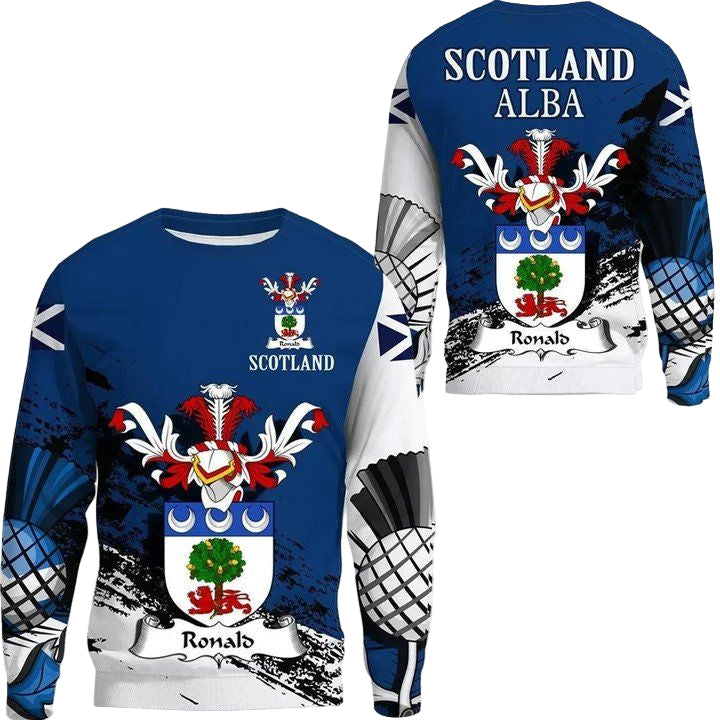 Ronald Scottish Family Crest Scotland Special Sweater A7 ? Usalast