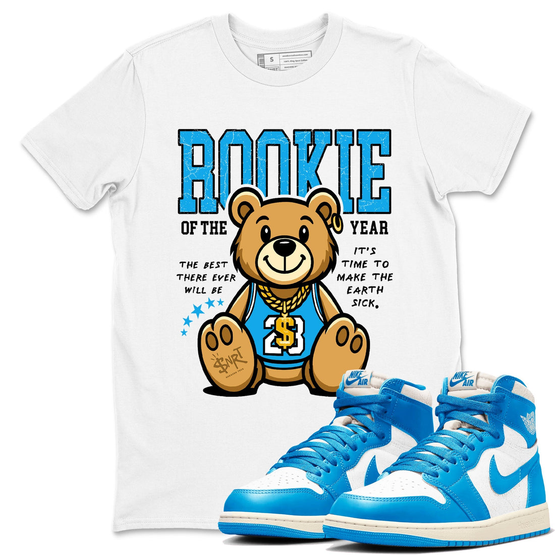 Rookie Of The Year Sneaker Tees - Air Jordan 1 UNC Reimagined