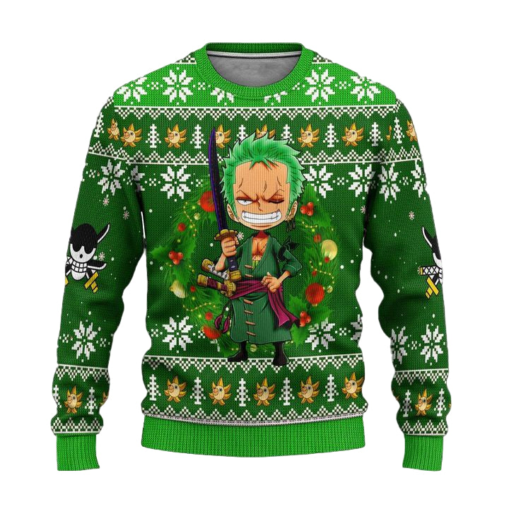 Roronoa Zoro One Piece Anime Ugly Christmas Sweater Xmas Gift ? Usalast