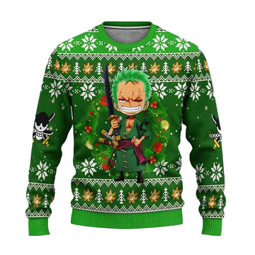 Roronoa Zoro One Piece Anime Ugly Christmas Sweater Xmas Gift ? Usalast