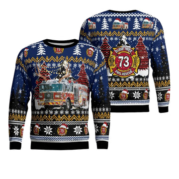 Rose Tree Fire Company Media Pennsylvania Christmas AOP Sweater ? Usalast