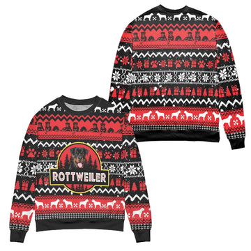 Rottweiler Dog Ugly Christmas Sweater ? Usalast