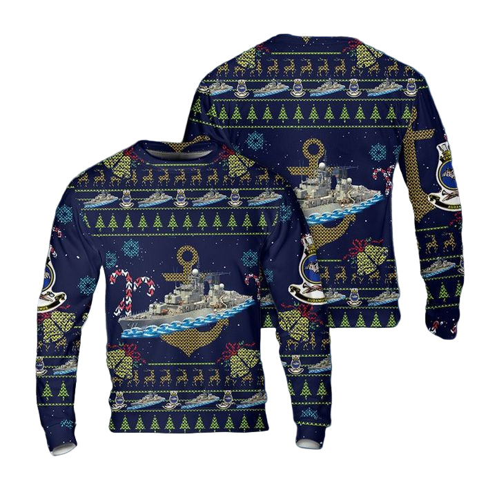 Royal Australian Navy HMAS Vampire D11 Christmas AOP Sweater ? Usalast