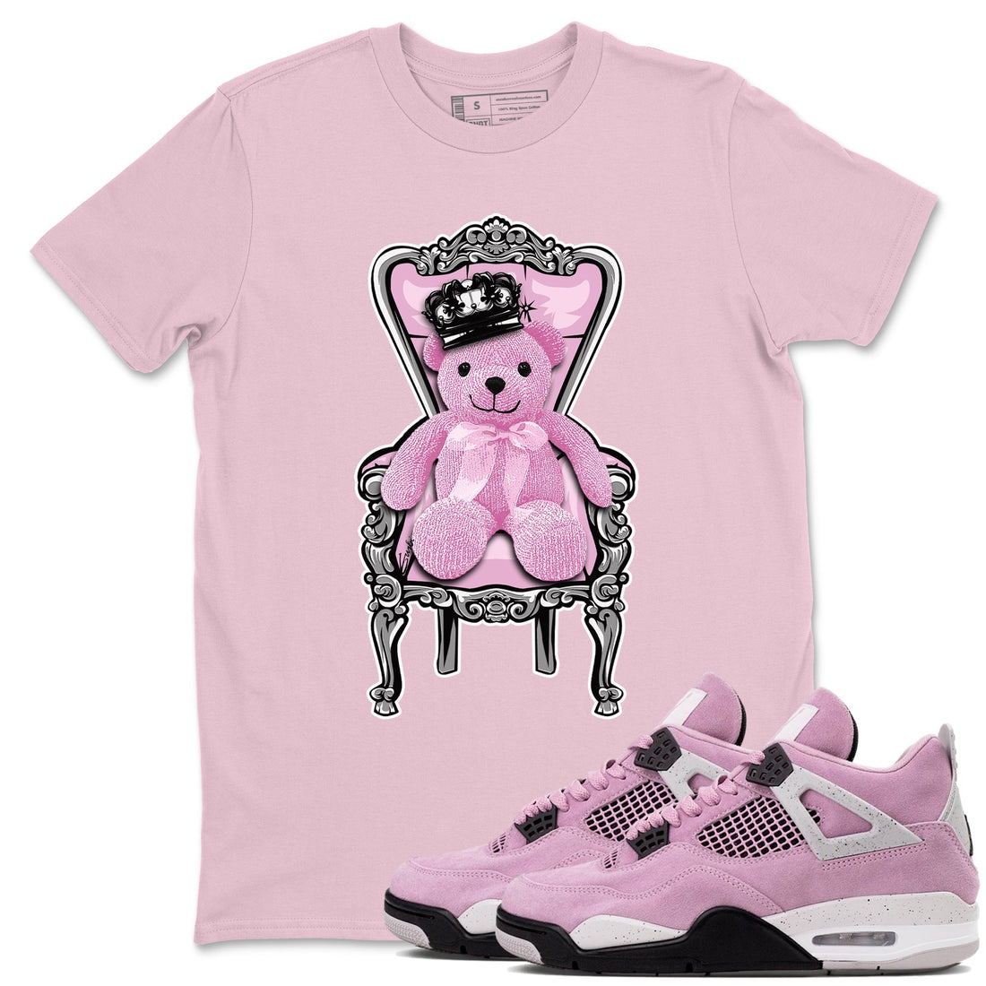 Royal Bear Sneaker Tees - Air Jordan 4 Orchid