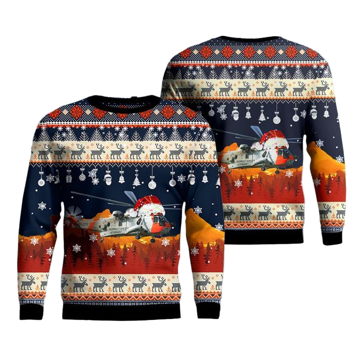 Royal Norwegian Air Force Sea King Mk43B Christmas AOP Sweater ? Usalast