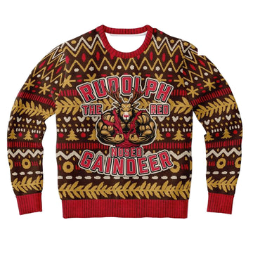 Rudolph The Red Nose Reindeer Hunt 3d Ugly Christmas Sweater ? Usalast