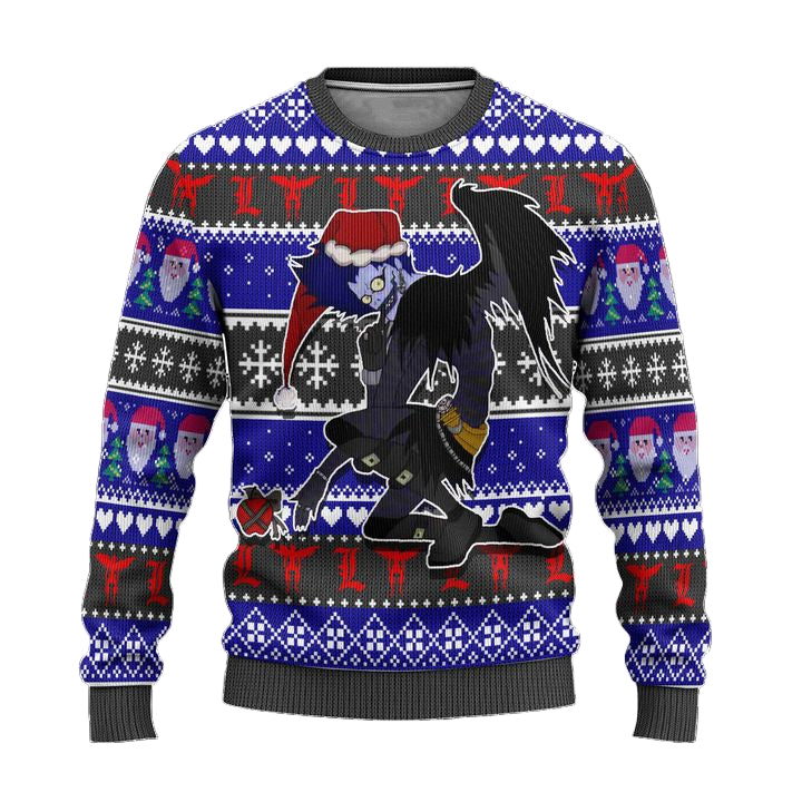 Ryuk Anime Ugly Christmas Sweater Custom Death Note Xmas Gift ? Usalast