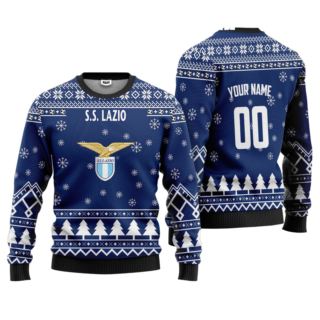 S.S. Lazio Personalized Ugly Christmas Sweater Navy Version ? Usalast