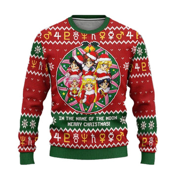 Sailor Guardians Anime Ugly Christmas Sweater Sailor Moon Xmas Gift ? Usalast