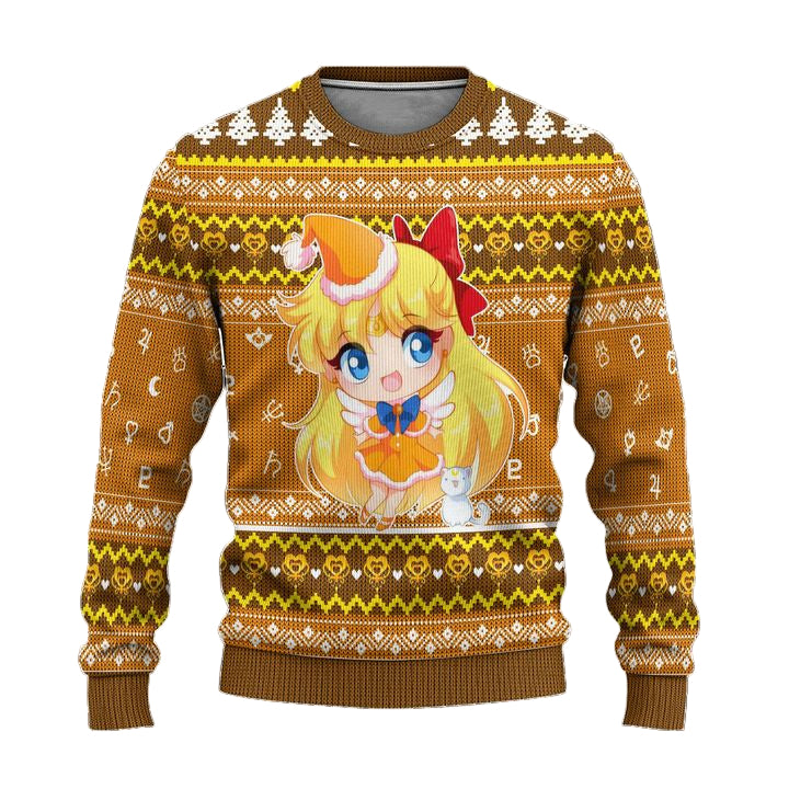 Sailor Venus Ugly Christmas Sweater Sailor Moon Anime Xmas Gift ? Usalast