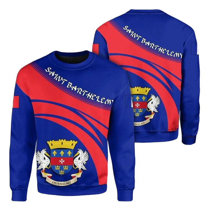 Saint Barthelemy Coat Of Arms Sweater Cricket Style J5W ? Usalast