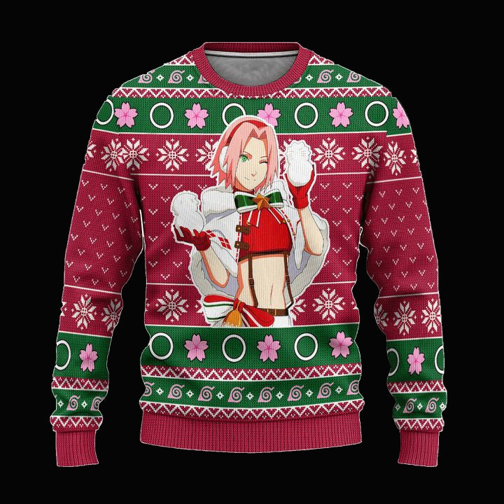 Sakura Teen Age Ugly Christmas Sweater Naruto Anime Xmas Gift ? Usalast