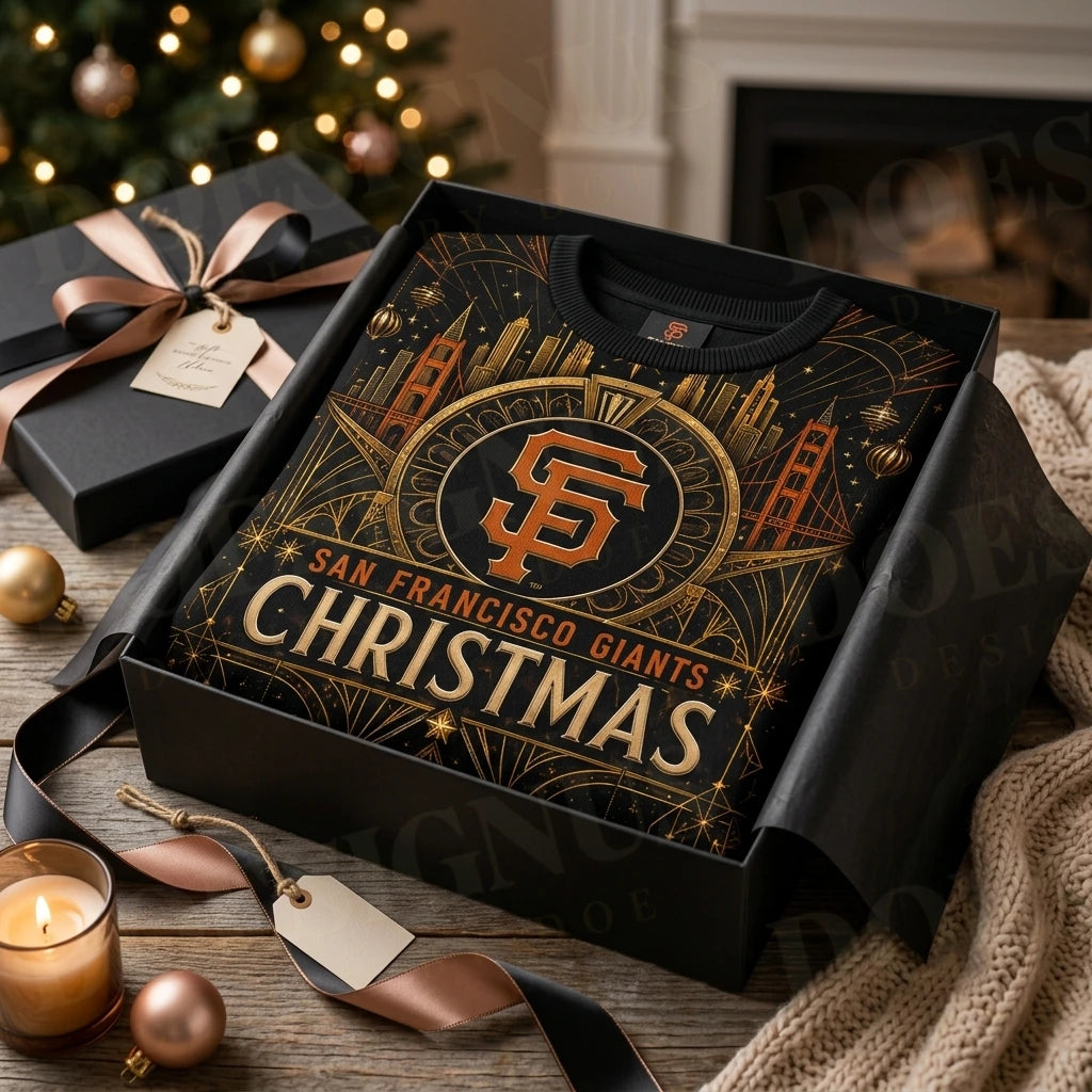 Custom Name And Number San Francisco Giants Christmas 2026 Ugly Sweater