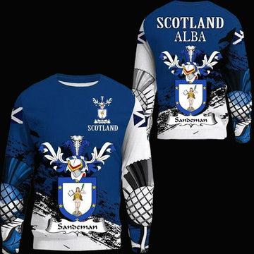 Sandeman Scottish Family Crest Scotland Special Sweater A7 ? Usalast