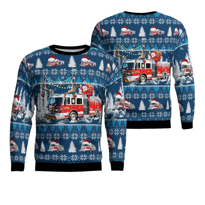 Sanibel Island Fire Department Christmas AOP Sweater ? Usalast