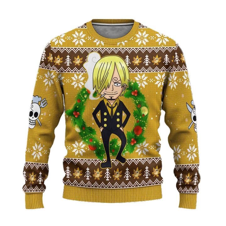 Sanji One Piece Anime Ugly Christmas Sweater Xmas Gift ? Usalast