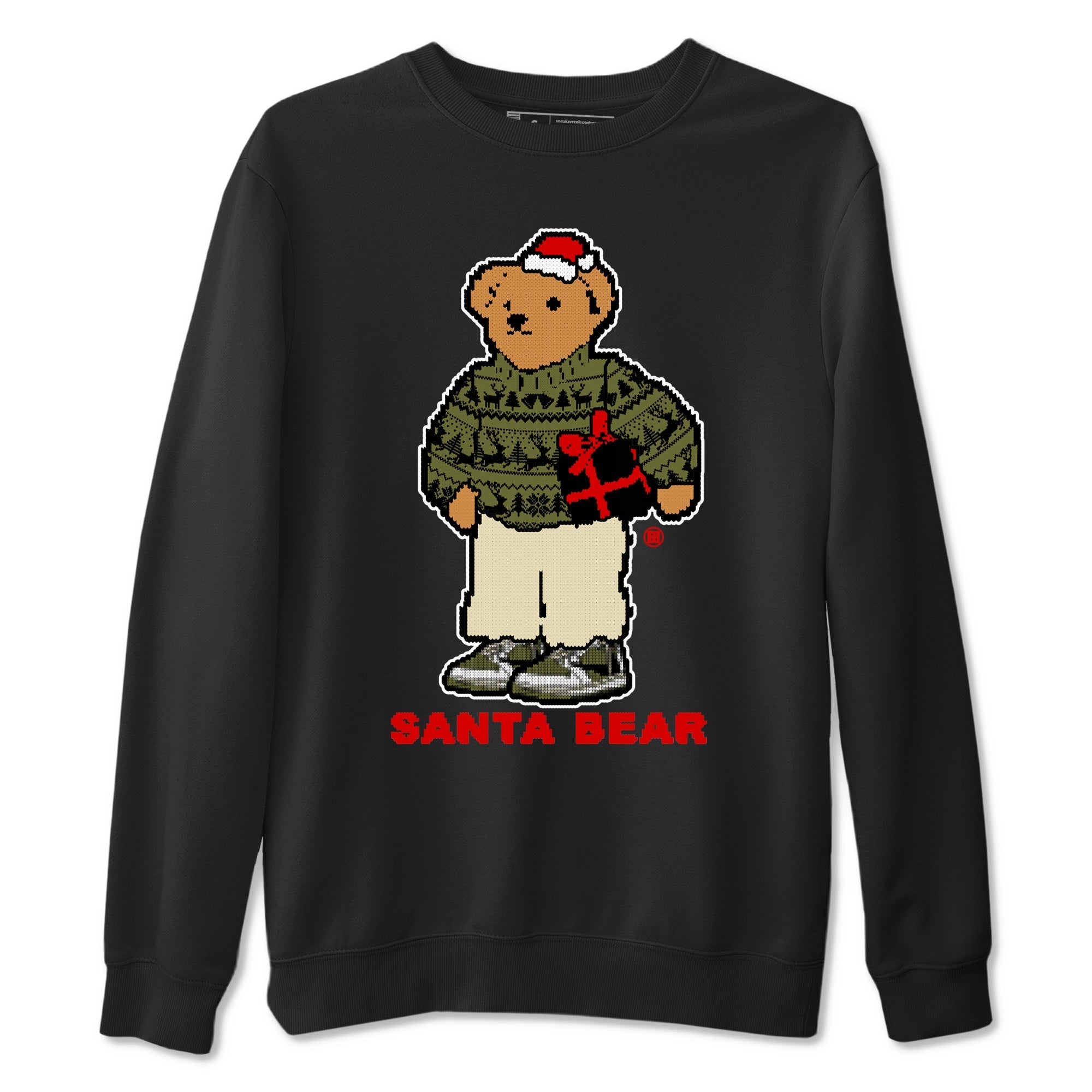 Santa Bear Sneaker Tees - Air Jordan 1 Travis Scott Medium Olive