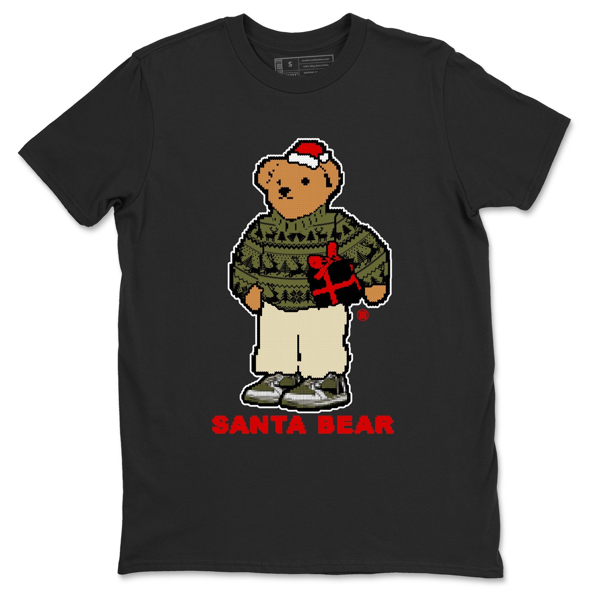 Santa Bear Sneaker Tees - Air Jordan 1 Travis Scott Medium Olive