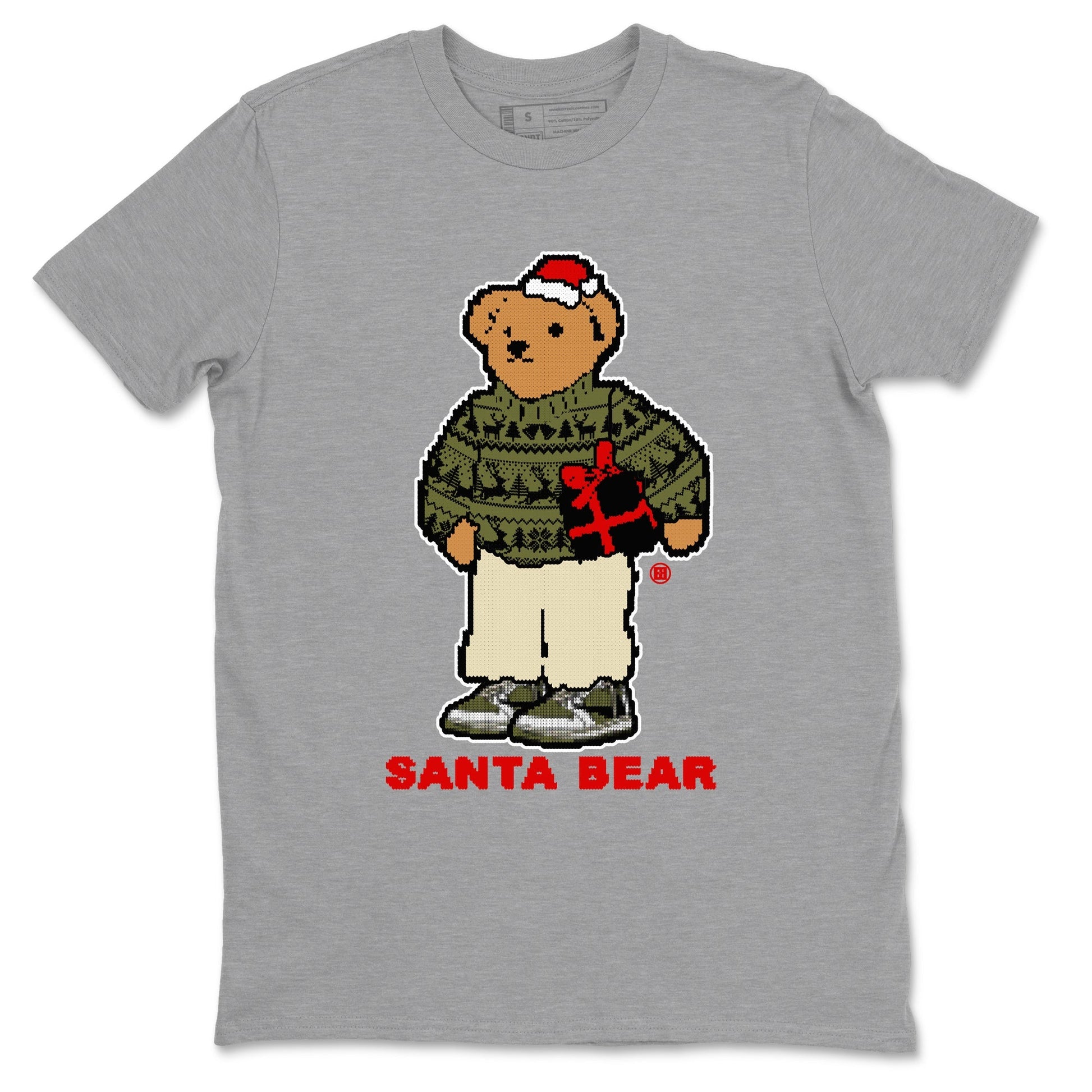 Santa Bear Sneaker Tees - Air Jordan 1 Travis Scott Medium Olive