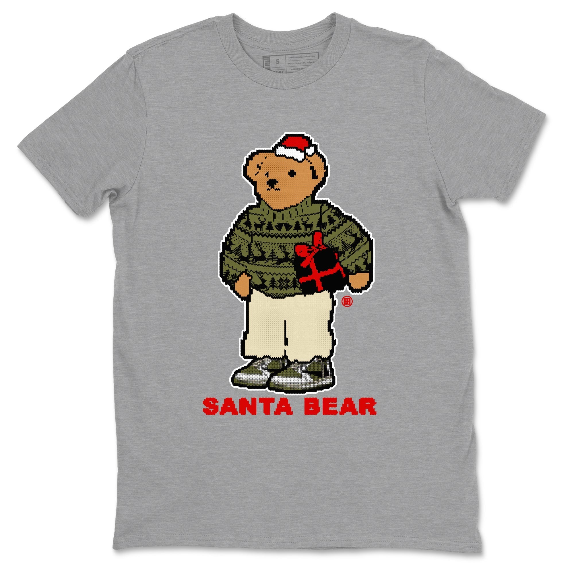 Santa Bear Sneaker Tees - Air Jordan 1 Travis Scott Medium Olive