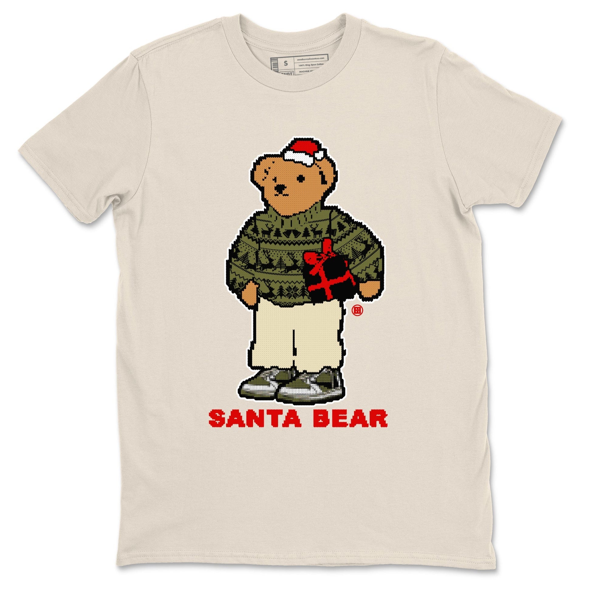 Santa Bear Sneaker Tees - Air Jordan 1 Travis Scott Medium Olive