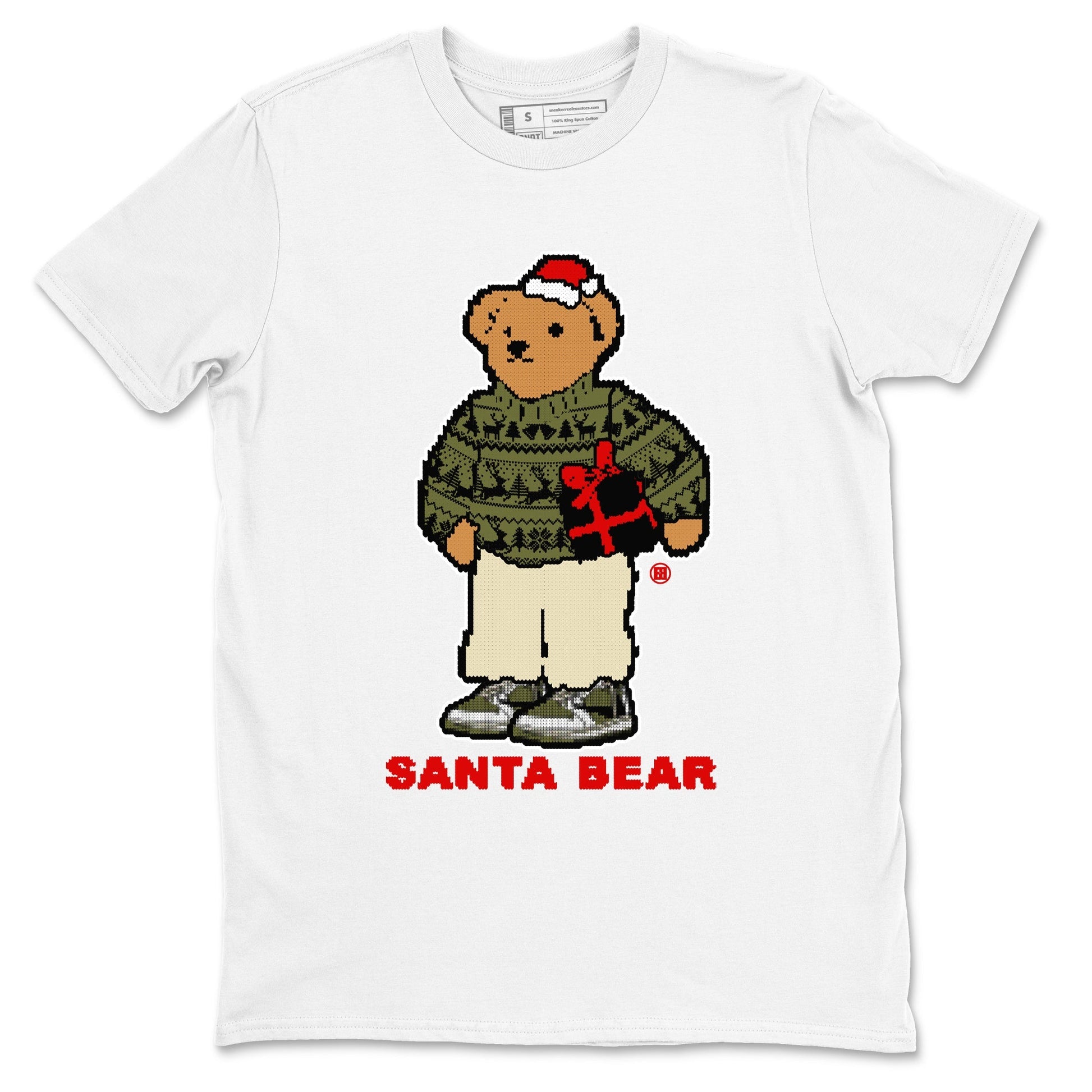 Santa Bear Sneaker Tees - Air Jordan 1 Travis Scott Medium Olive