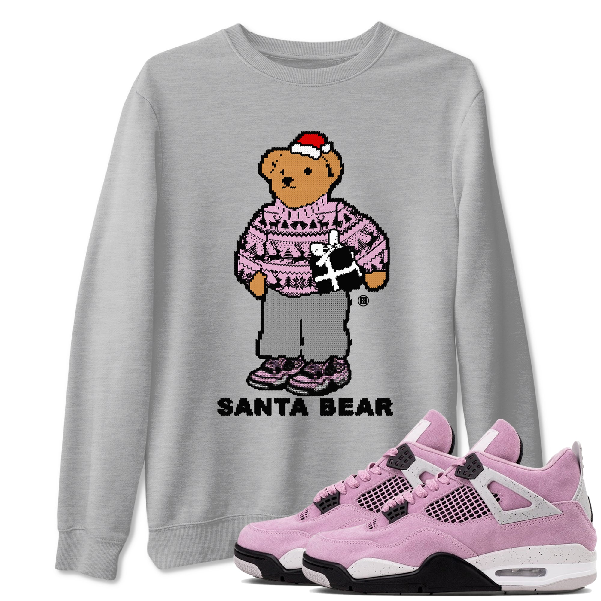 Santa Bear Sneaker Tees - Air Jordan 4 Orchid