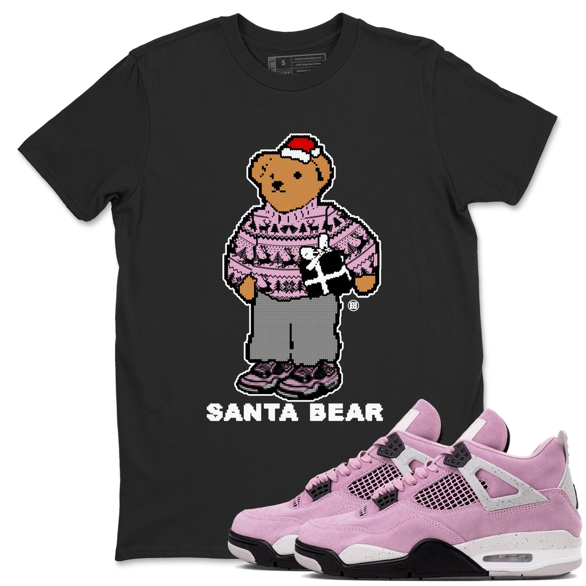 Santa Bear Sneaker Tees - Air Jordan 4 Orchid