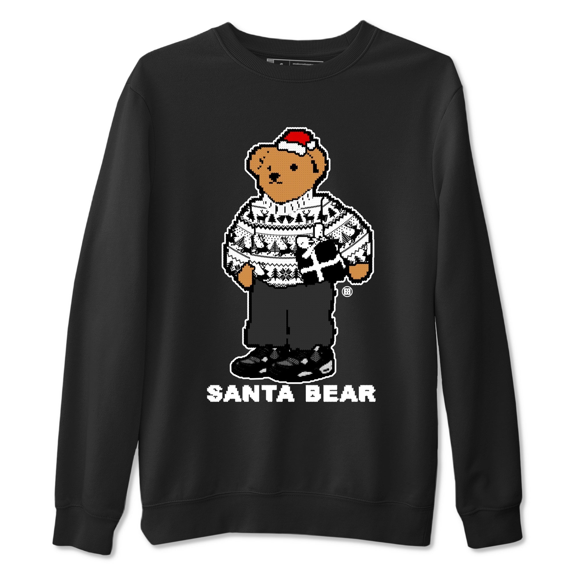 Santa Bear Sneaker Tees - Air Jordan 4 White Thunder