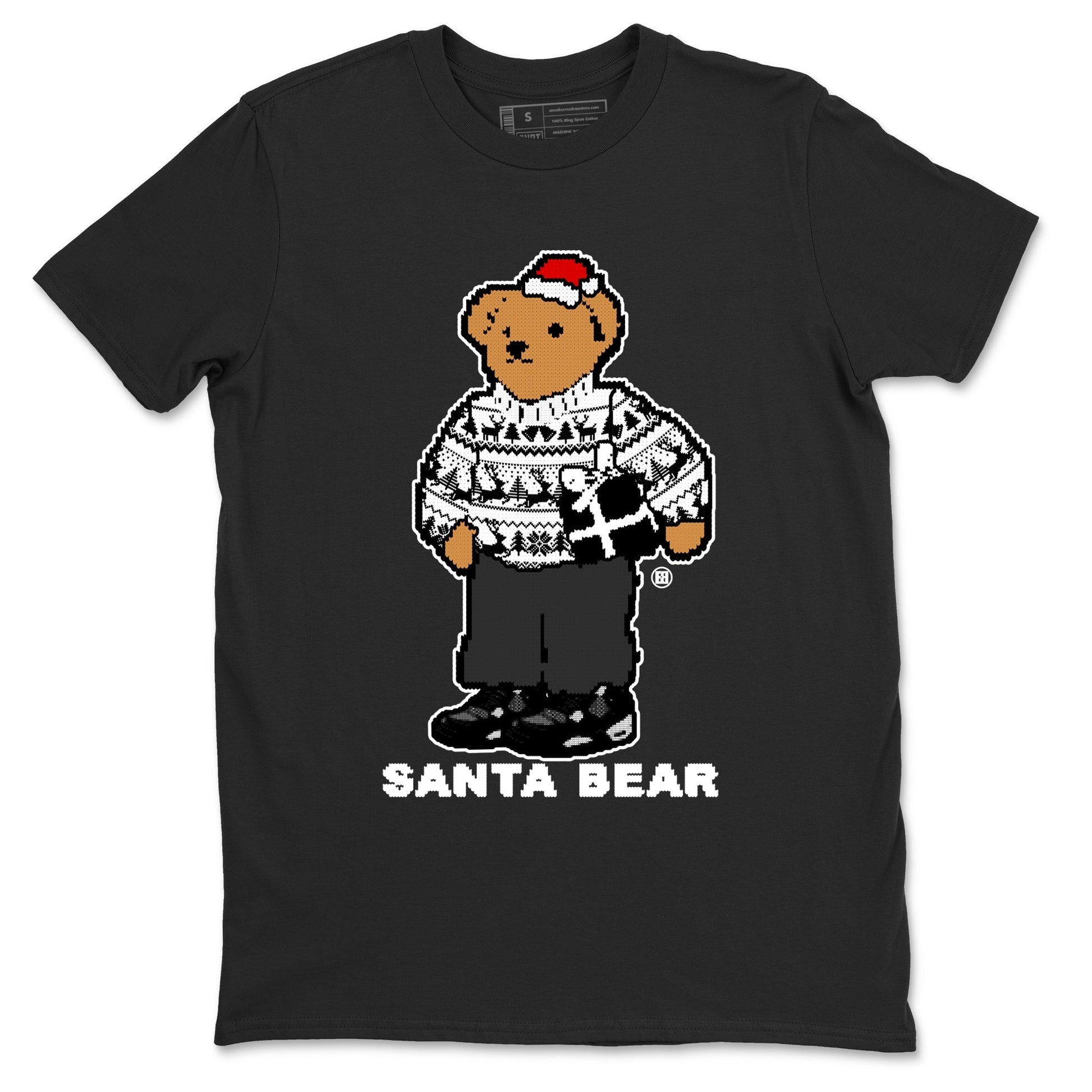 Santa Bear Sneaker Tees - Air Jordan 4 White Thunder