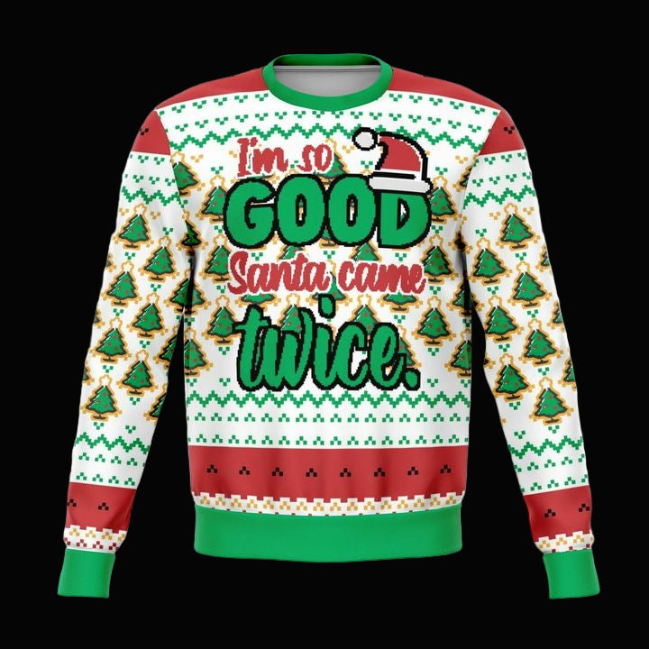 Santa Came Twice This Year Meme 2022 Design 3d Ugly Christmas Sweater ? Usalast